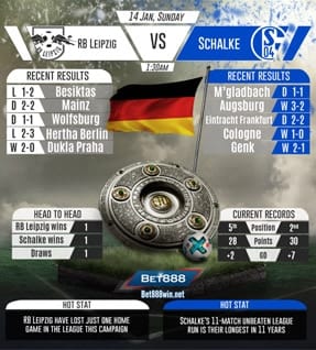 RB Leipzig vs Schalke 14/01/2018
