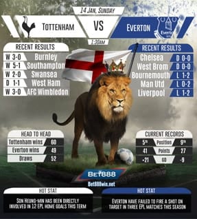 Tottenham vs Everton 14/01/2018