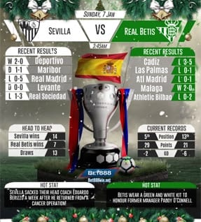 Sevilla vs Real Betis 07/01/2018