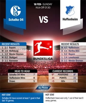 Schalke vs Hoffenheim 18/2/2018