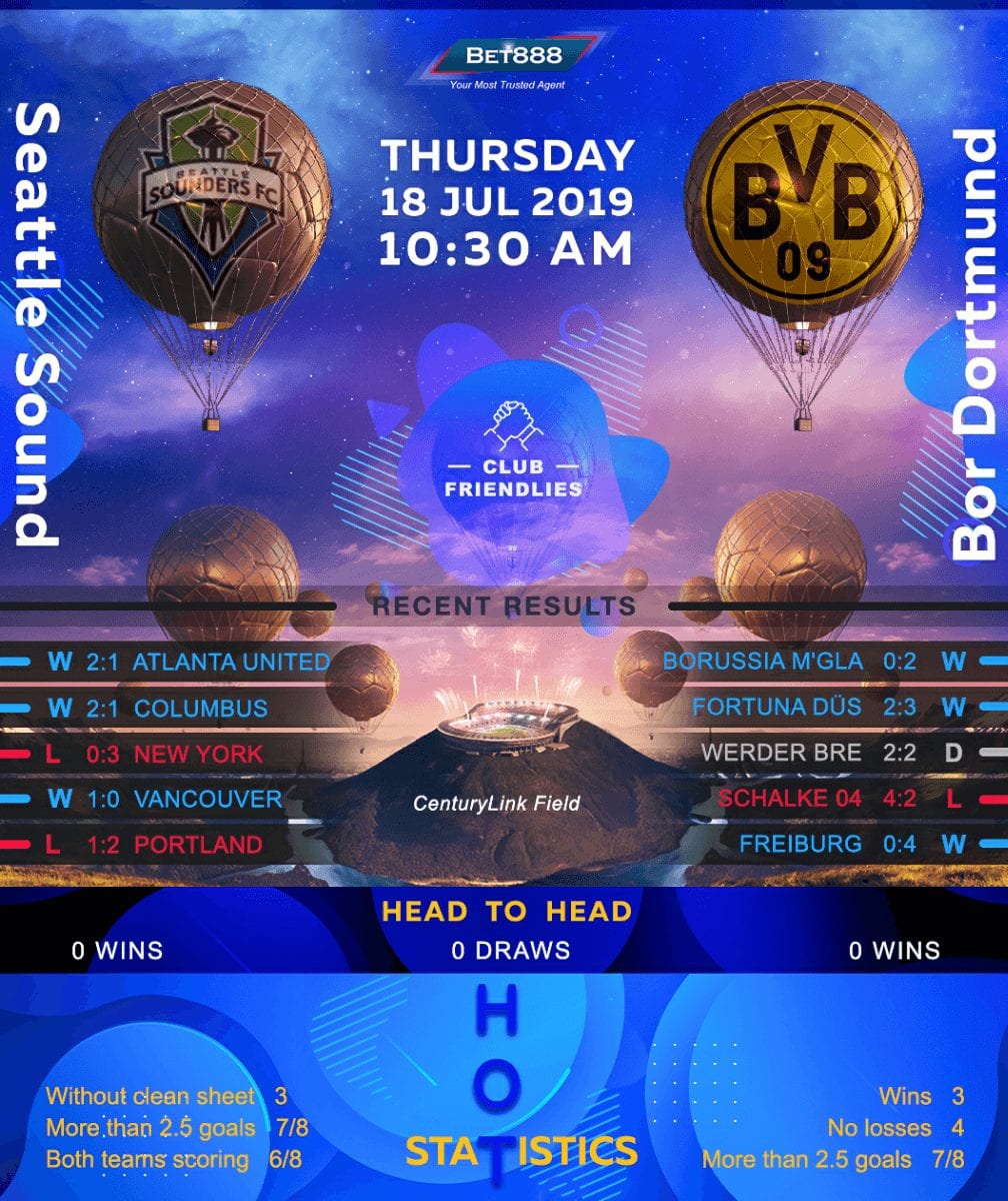 Seattle Sounders vs Borussia Dortmund 18/07/19