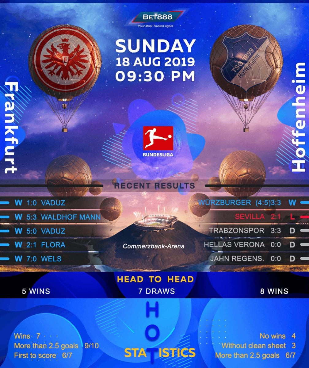 Eintracht Frankfurt vs TSG Hoffenheim﻿ 18/08/19