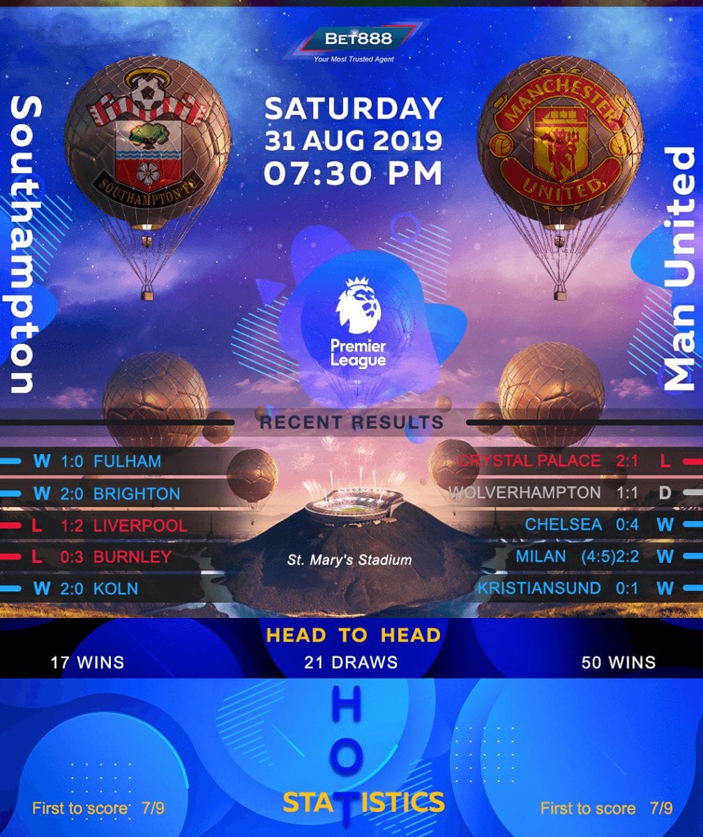 Southampton vs Manchester United 31/09/19
