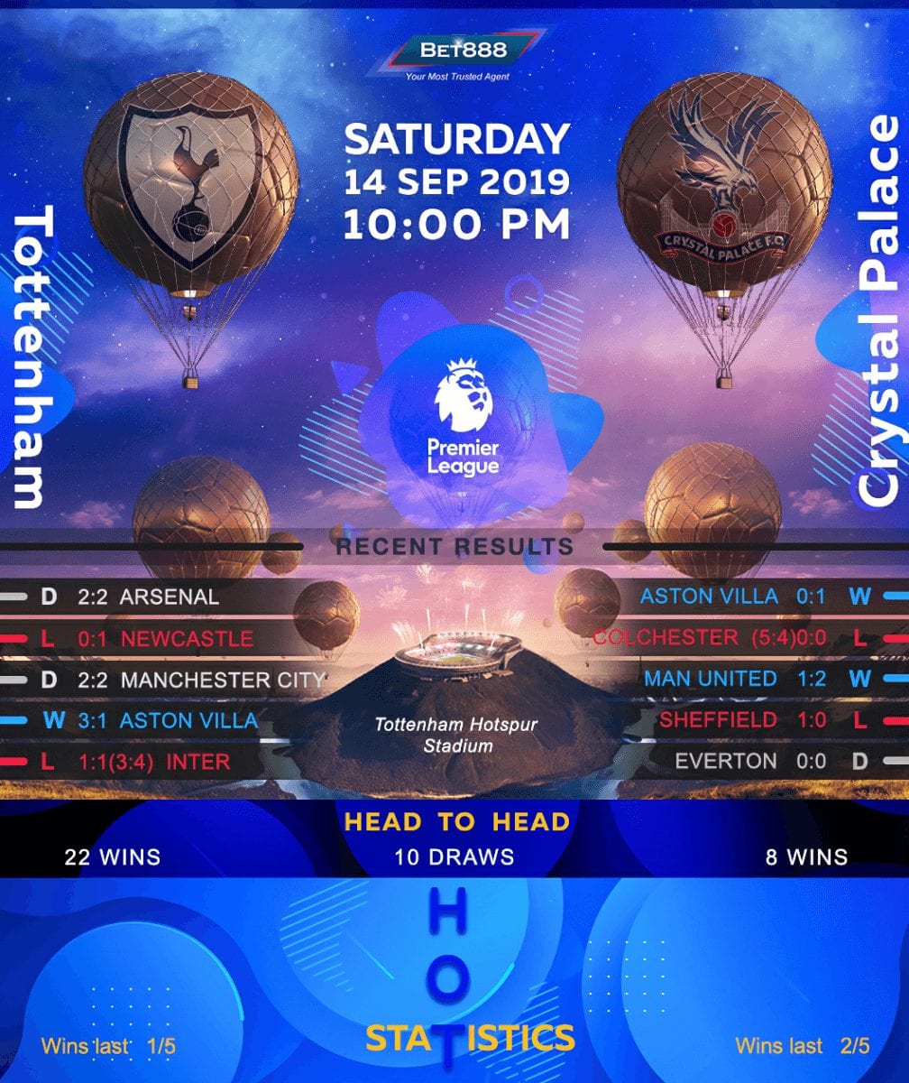 Tottenham Hotspur vs Crystal Palace﻿ 14/09/19